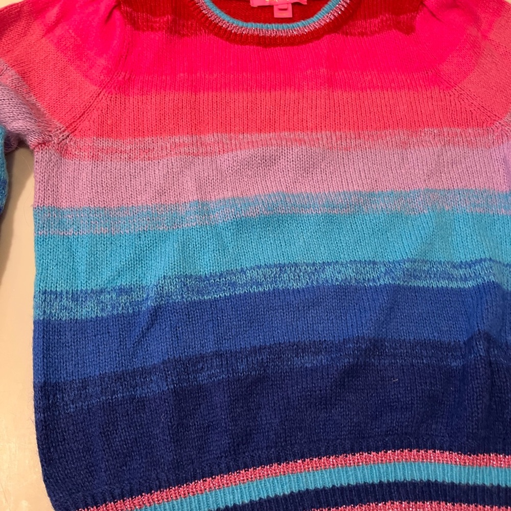 Lilly Pulitzer Pink and Blue Striped Sweater